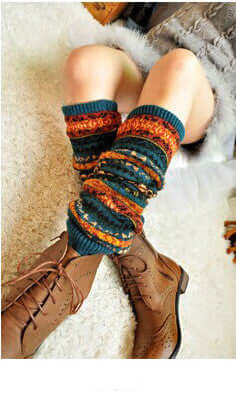 Warm thick cotton socks color knee pads boots socks Warm thick cotton socks color knee pads | Ectron Online