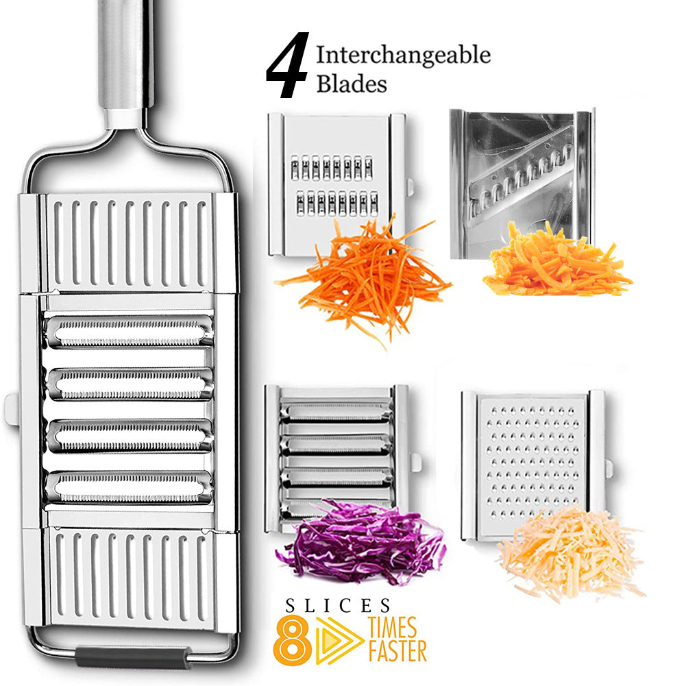 Stainless Steel Grater - Multi-Use Vegetable & Fruit Slicer