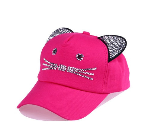 Spring And Summer Denim Baseball   Cute Cat Ears Baseball  Sunscreen Visor Baby Cat Hat