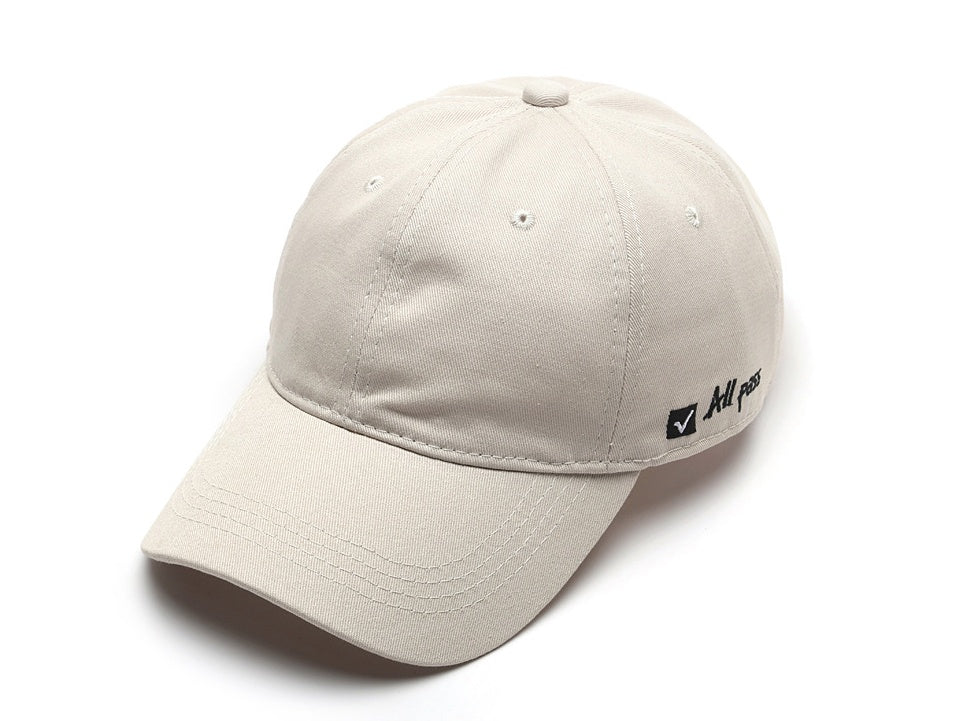 Soft Top Side Letter Embroidered Cap