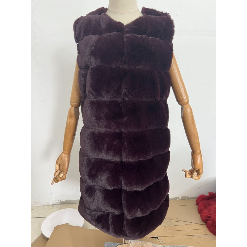 Long Faux Fur Vest