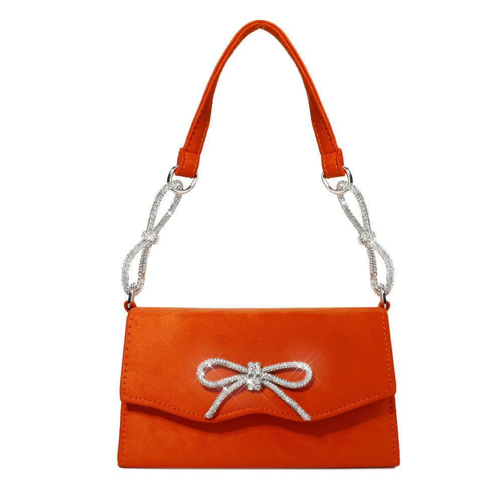 Shiny Bow Rhinestone Women's Bag - High-grade French Style Shiny Bow Rhinestone Women Bag High-grad | Ectron Online