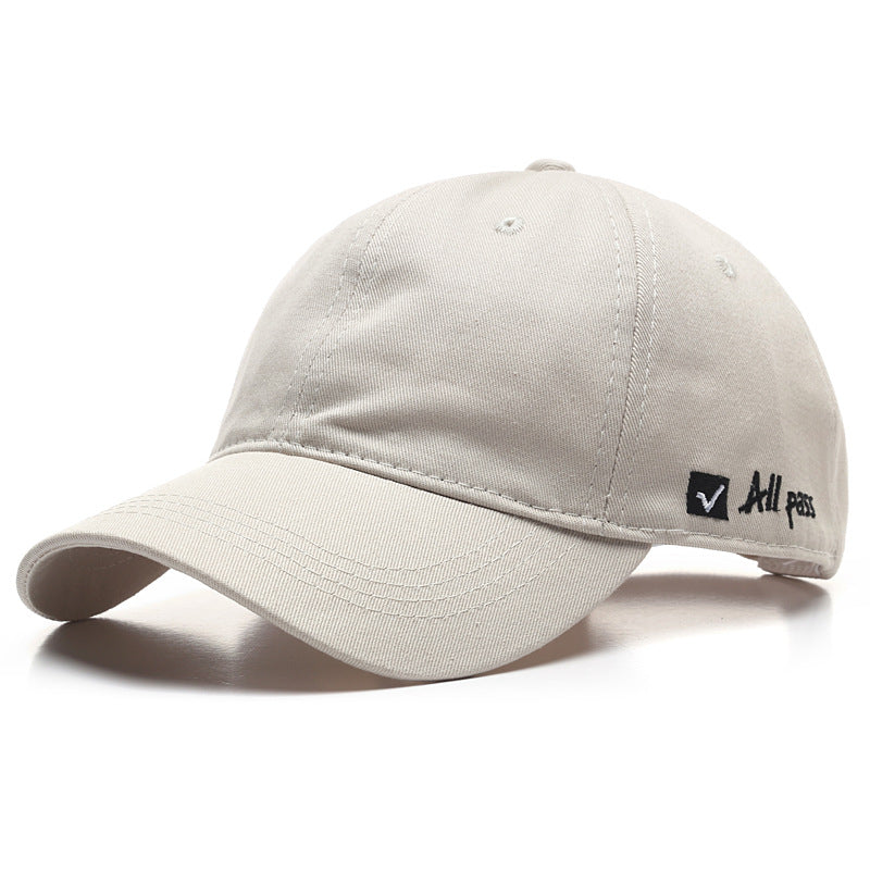 Soft Top Side Letter Embroidered Cap