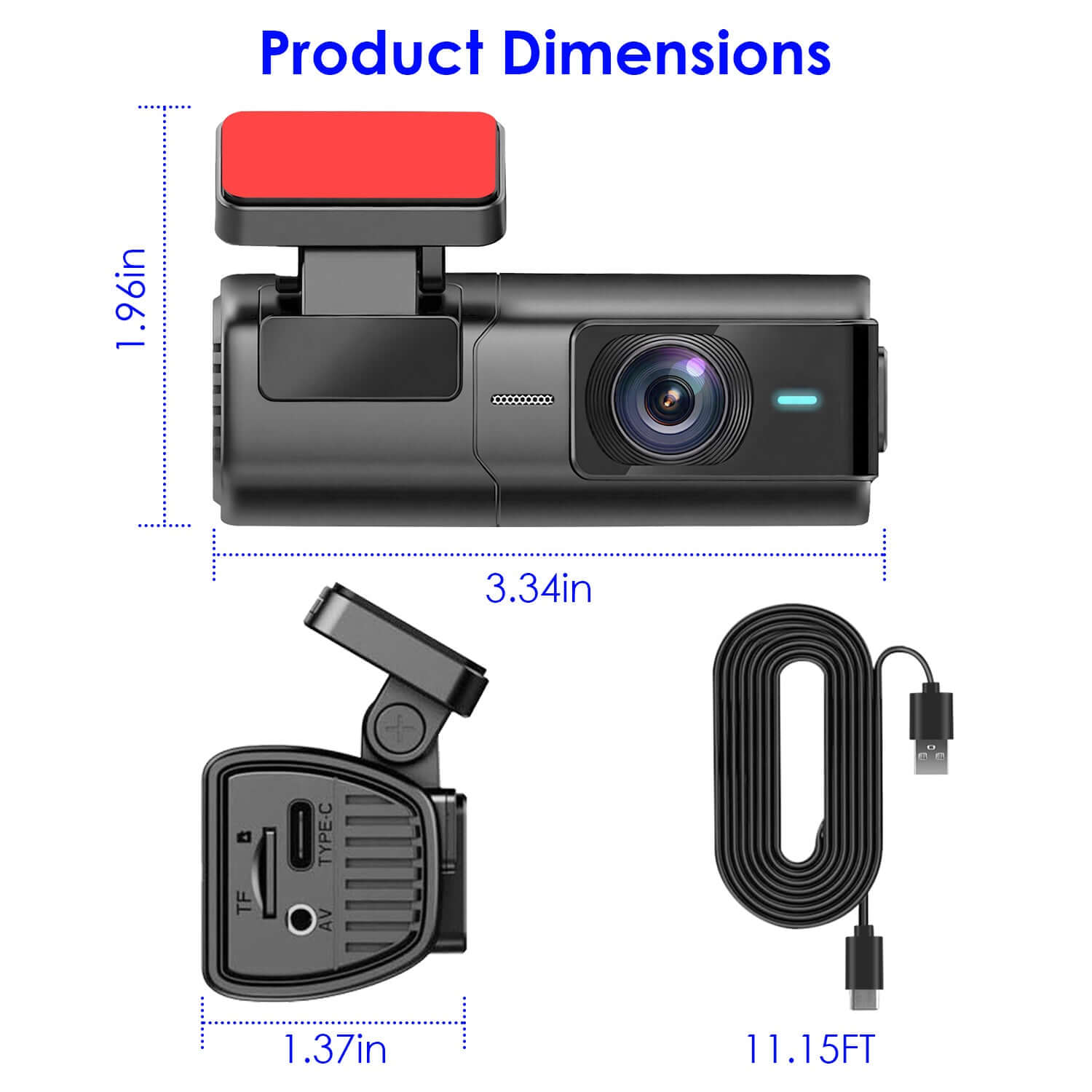 2K HD WiFi Front Dash Cam - 140° 1Pc 2K HD Front Dash Cam For Car With IP | Ectron Online