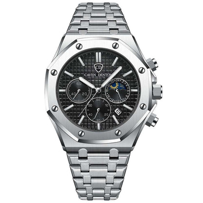 Men's Moon Phase Multi-function Watch Waterproof High-grade Three Eyes And Six | Ectron Online