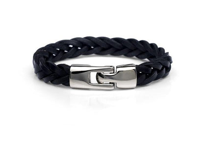 Leather alloy vintage hand-woven bracelet