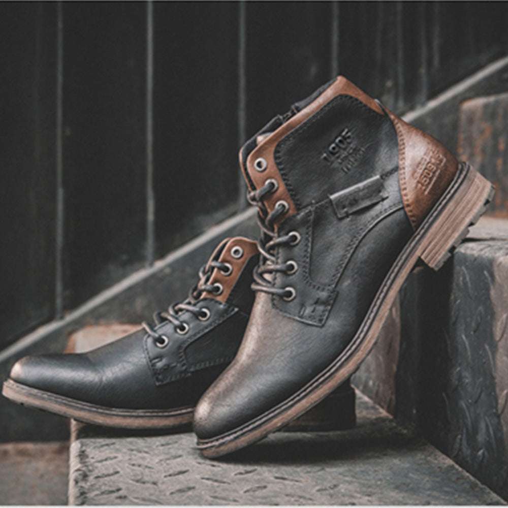 Men’s Vintage Leather Martin Boots – Classic & Durable Men's vintage leather Martin boots | Ectron Online