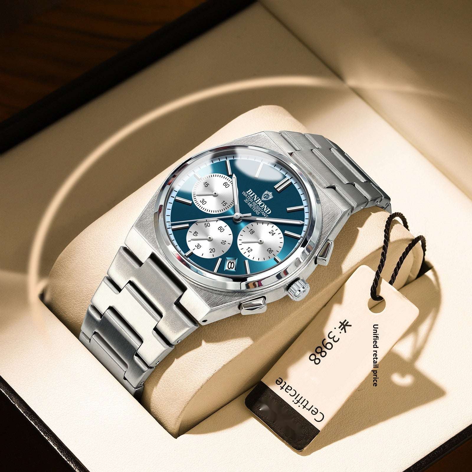 Men's Fashion Elegant Three Eyes And Six Needles Chronograph Watch Men's Fashion Elegant Three Eyes And Six | Ectron Online