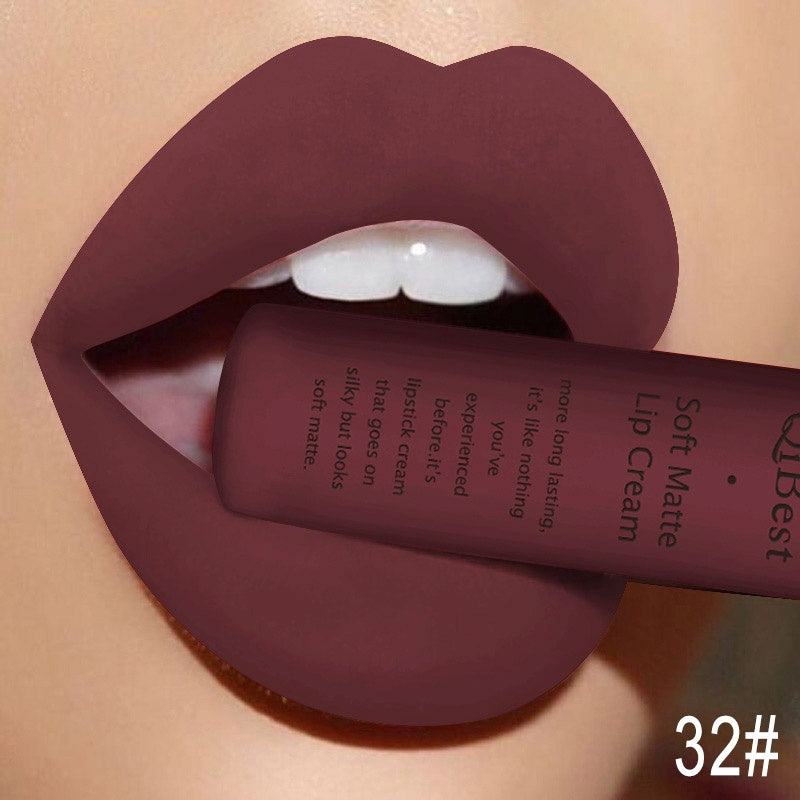 Qibest Matte Lipstick – Long-Lasting, Non-Transfer Formula Qibest makeup brand matte lipstick | Ectron Online