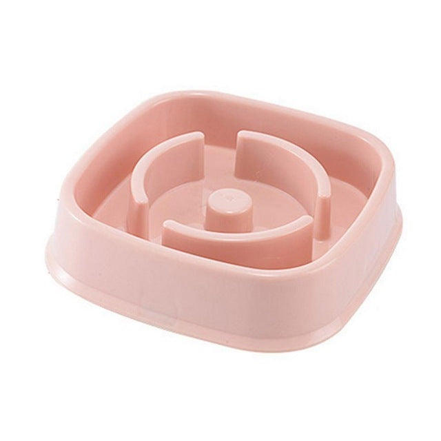 Plastic Pet Dogs And Cats Choke Prevention Slow Food Bowl