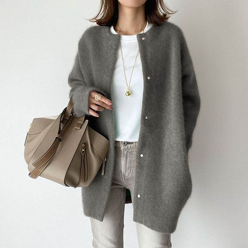 Women's Single Breasted Knitted Cardigan Ins Single Breasted Cardigans Fashion Solid Color Knitted Jacket Women's Autumn Spring Clothing | Ectron Online
