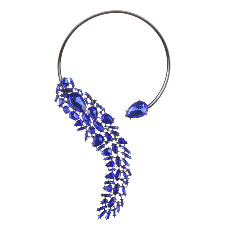 Luxury Full Diamond Flower Necklace - Sparkling Statement Luxury Full Diamond Flower Necklace | Ectron Online