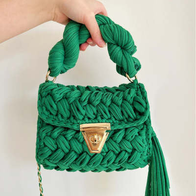 Pure Handmade Rainbow Cloth Strip Bag - Eco-Friendly & Vibrant Pure Handmade Cloth Strip Bag Rainbow | Ectron Online