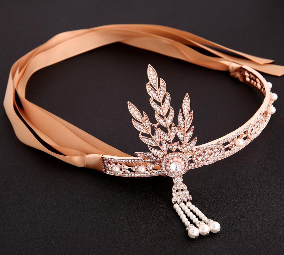 Elegant Pearl Crown Hair Accessories - Bridal Tiara Crown Pearl Hair Accessories | Ectron Online
