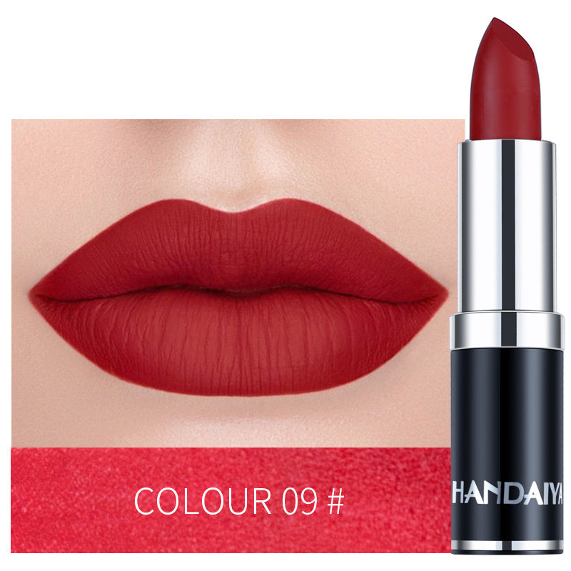 Moisturizing lipstick, Colour 09 #, deep red tube with HANDAYI logo