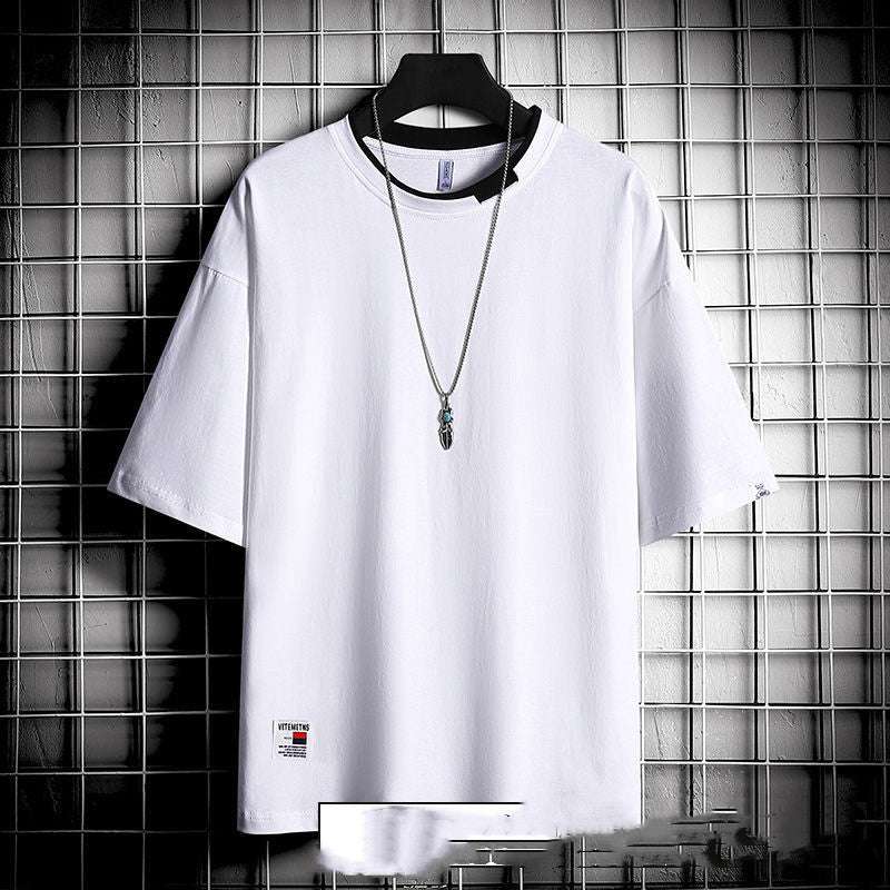 Men’s Hong Kong Style Loose T-Shirt – Trendy Casual Streetwear Hong Kong style loose T-shirt men | Ectron Online
