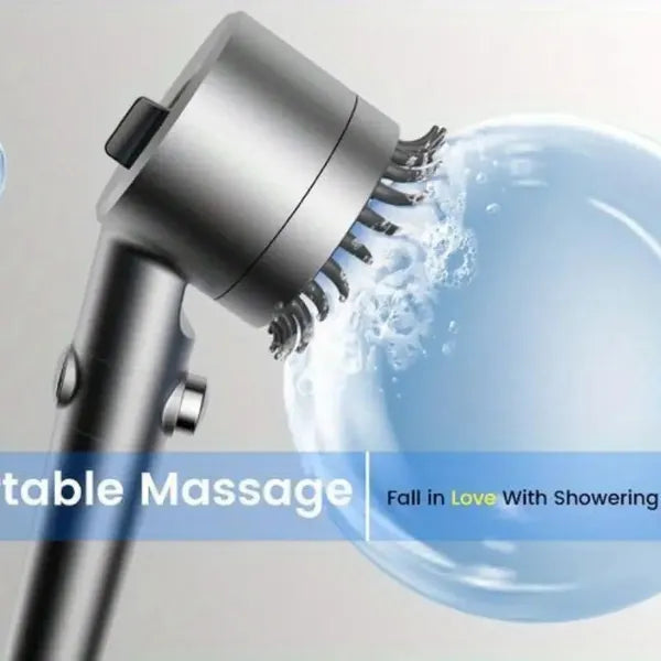 High Pressure Turbo Shower Head | 5-Layer Filter & Power Rinse Mode