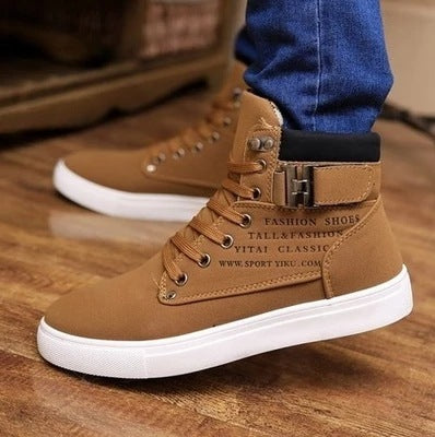 Matte Finish Belt Buckle Sneakers for Men Men's matte belt buckle sneakers | Ectron Online