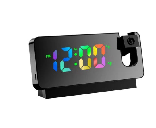3D Projection LED Mirror Alarm Clock with Snooze Function New 3D Projection Alarm Clock | Ectron Online
