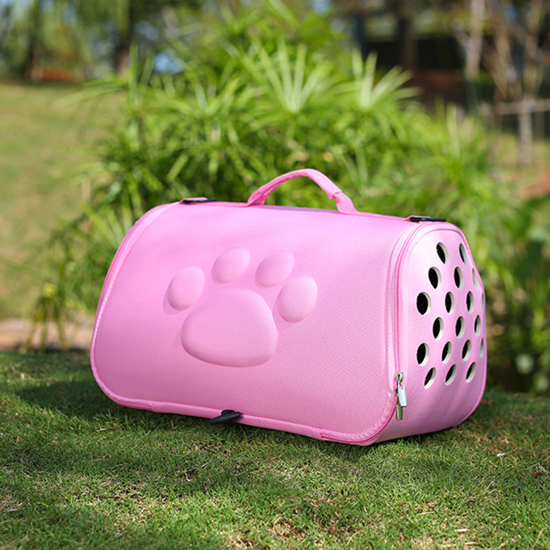 Solid color footprint EVA pet folding bag