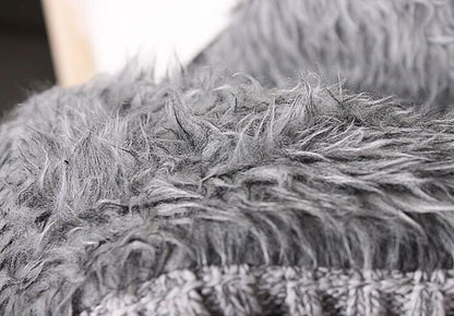 Close-up of a textured gray fabric surface