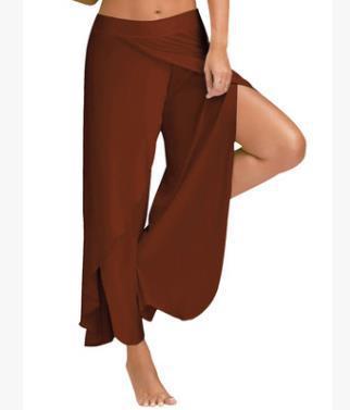 Wide Leg Split Harem Pants