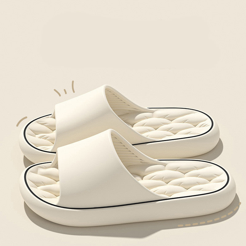Non-slip Design Bathroom Slippers Home Summer Thick Sole Floor Bedroom House Shoes For Women Men Non-slip Design Bathroom Slippers Home S | Ectron Online