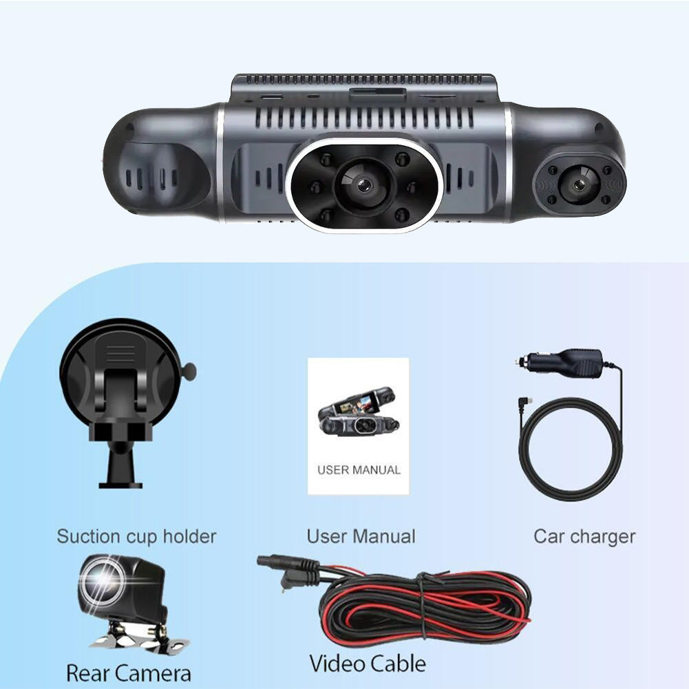 4-Way WiFi Driving Recorder – HD Night Vision & Wide Angle Four-record Wifi Driving Recorder HD Nig | Ectron Online