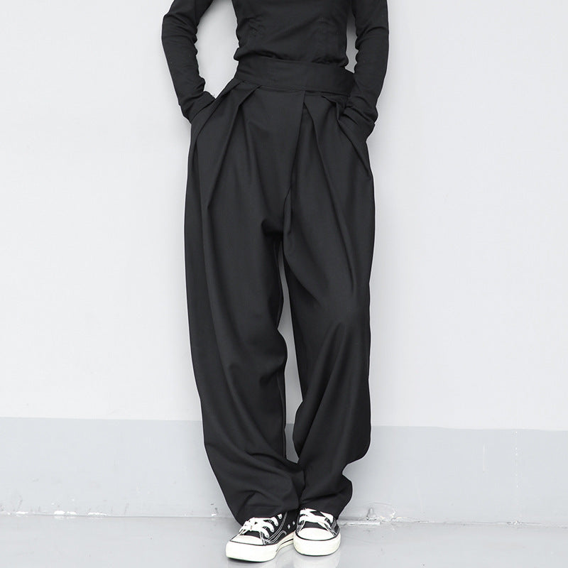 Draped velcro trousers