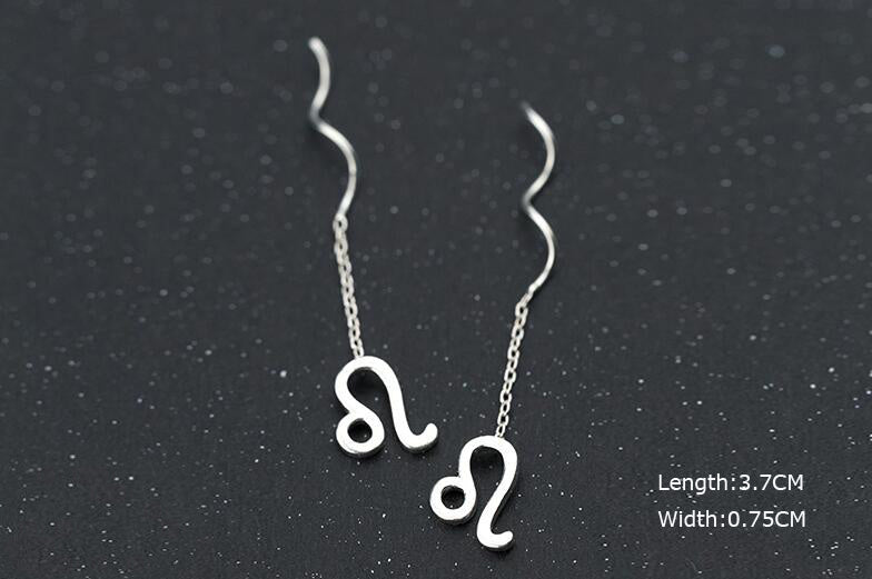 Personality 12 Constellation Ear Line Temperament Wave Ear Chain Earring