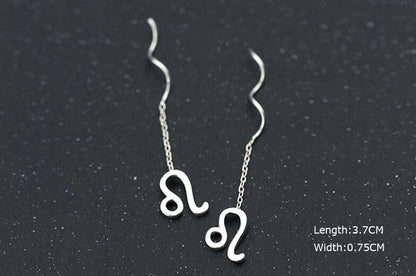 Personality 12 Constellation Ear Line Temperament Wave Ear Chain Earring