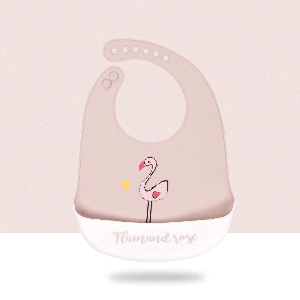 {{ brand }} Waterproof Silicone Baby Bib – Cute Cartoon Design C - Baby Cartoon Silicone Bib Waterproof And