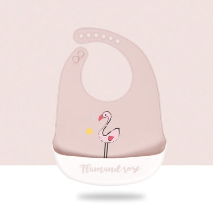 Baby Cartoon Silicone Bib Waterproof And Dirt-proof Super Soft