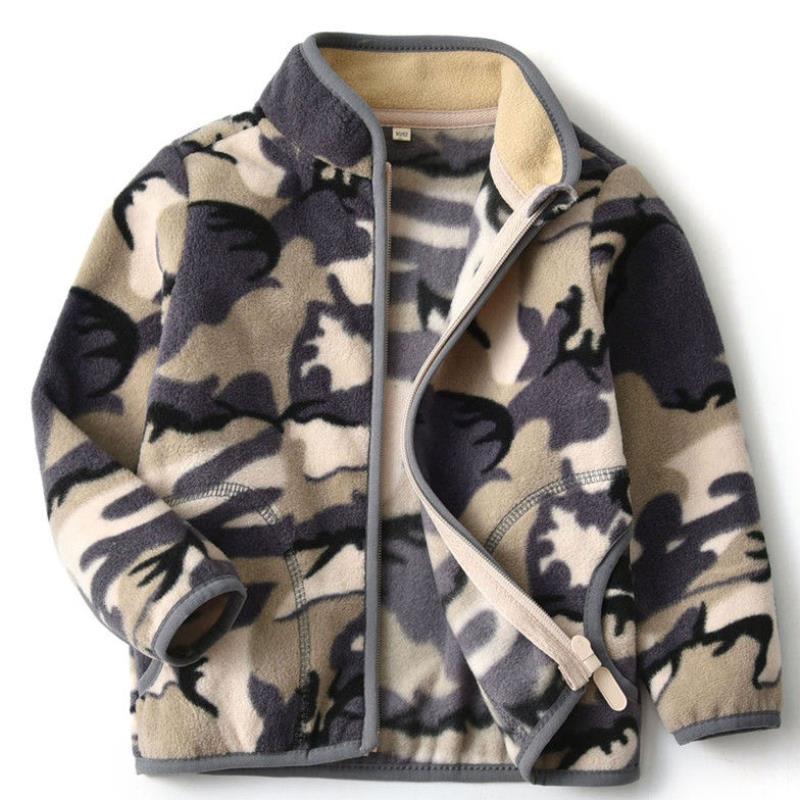 Thick Fur Printed Coats with Zipper for Kids Thick Fur Printed Coats Kids Zipper | Ectron Online
