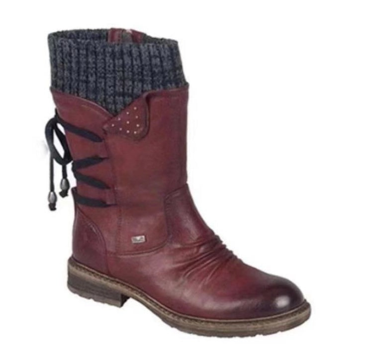 Winter Warm Back Lace Up Boots