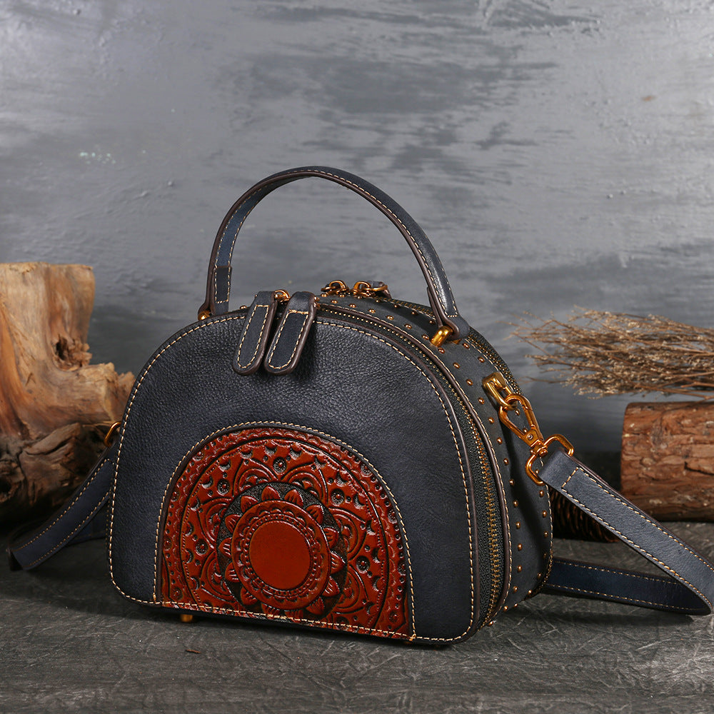 Vintage Leather Handbag Vintage leather handbag multi-functional | Ectron Online
