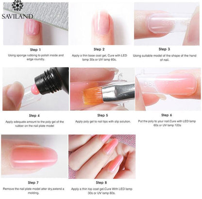 15g Colored Crystal Nail Extension Glue - Professional Poly Nail Gel 15g nail colored crystal extension glue | Ectron Online