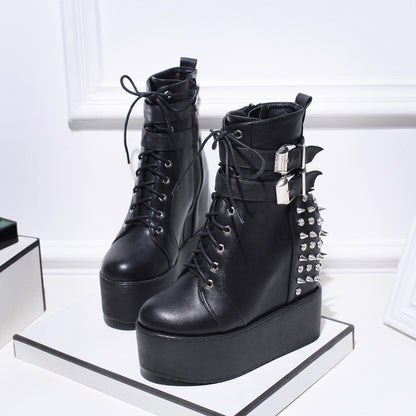 Thick-soled inner heightened short Martin boots