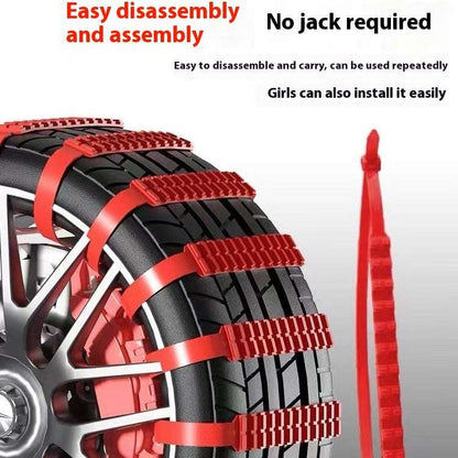 Emergency Plastic Nonskid Chain Universal Car Tire Non-slip Band