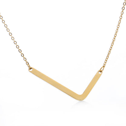 Fabulous Rose Gold Plated Stainless Steel Initial Letter Pendant Necklace