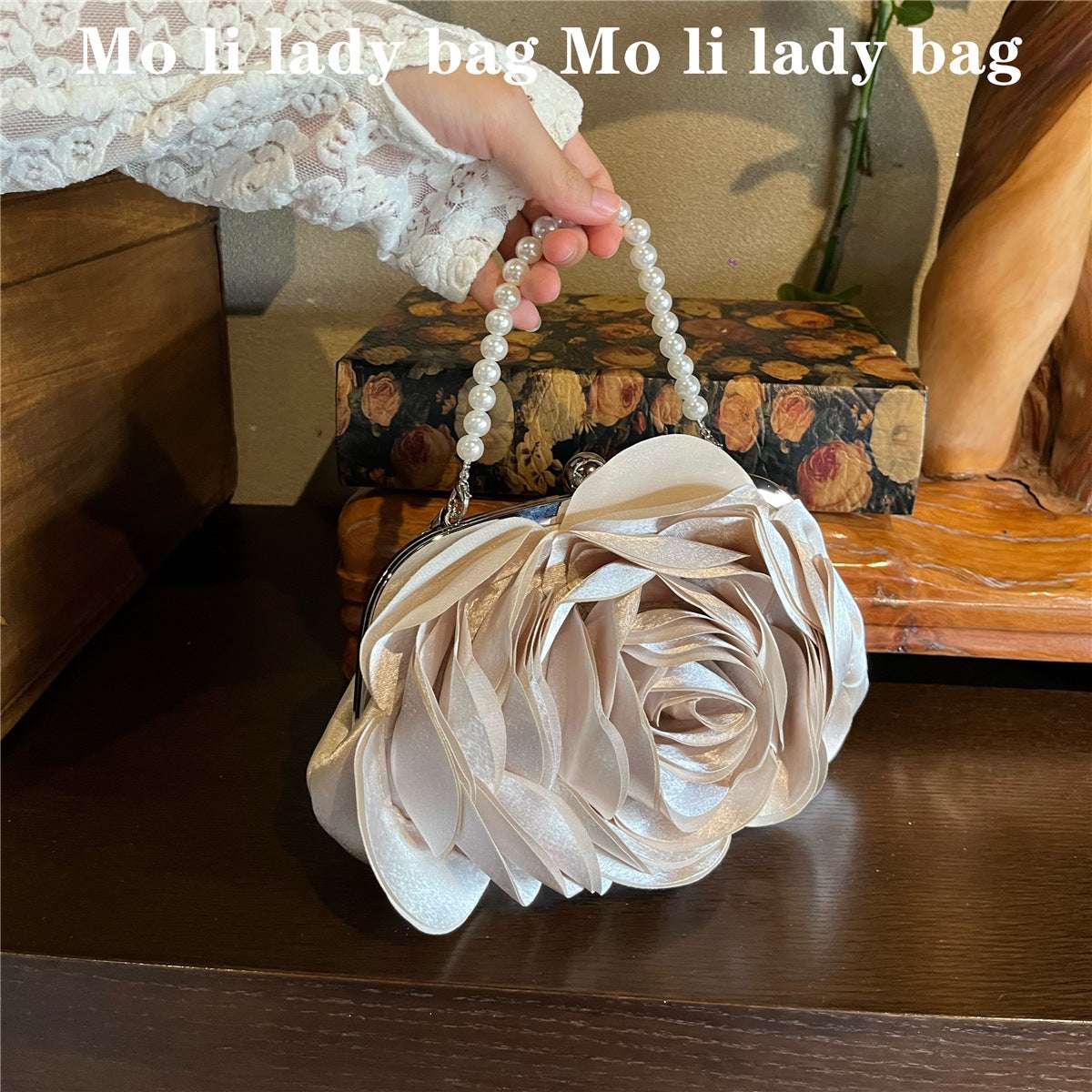 New Chinese Retro Dinner Bag Flower Clutch Women's Bag