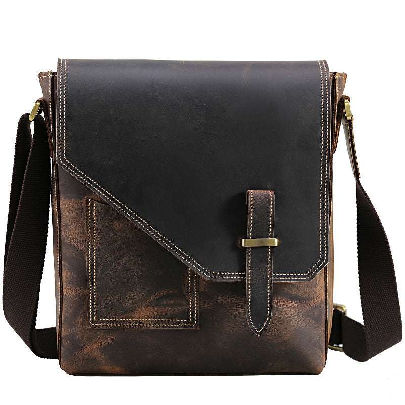 Top Layer Cowhide Casual Leather Men's Bag

