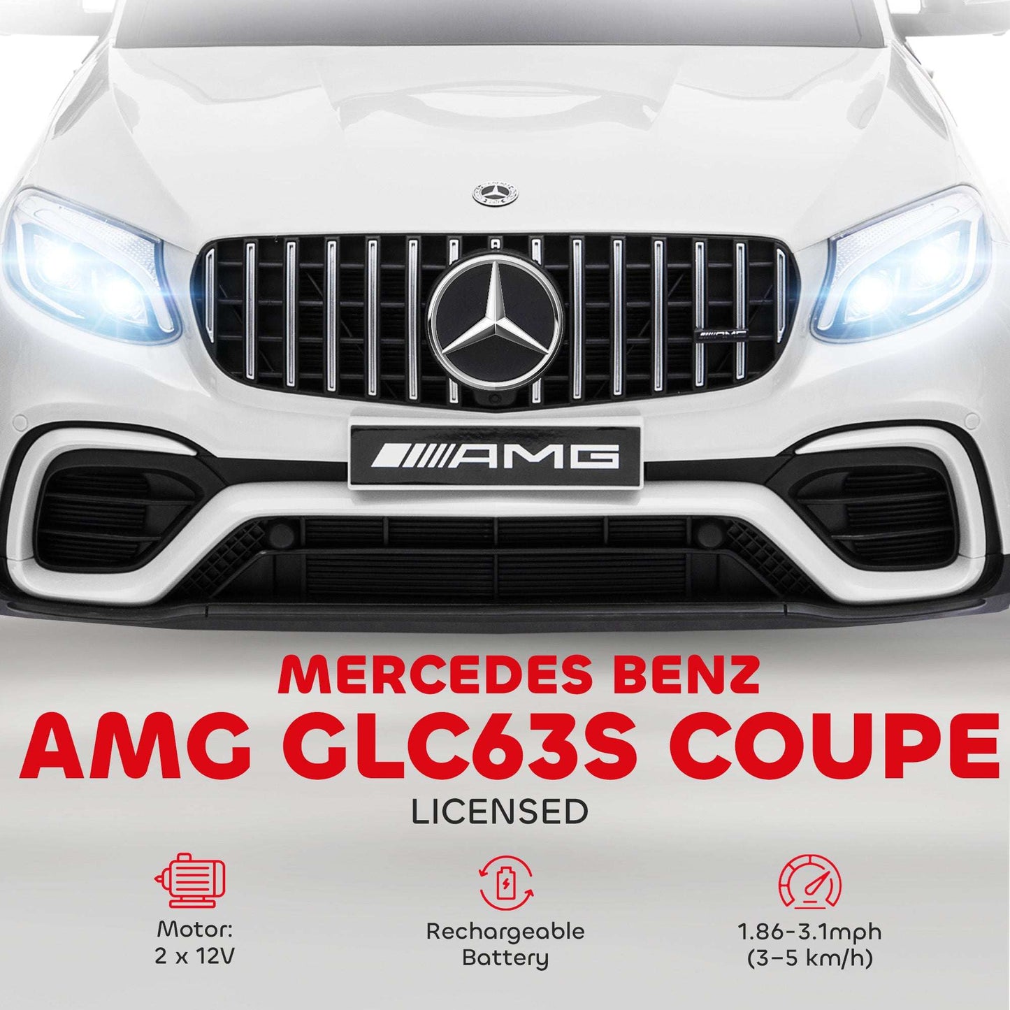 Licensed Mercedes-Benz AMG GLC63S Kids Car - 12V Ride On & Remote 12V Toddler Ride On Car with Remote Cont | Ectron Online