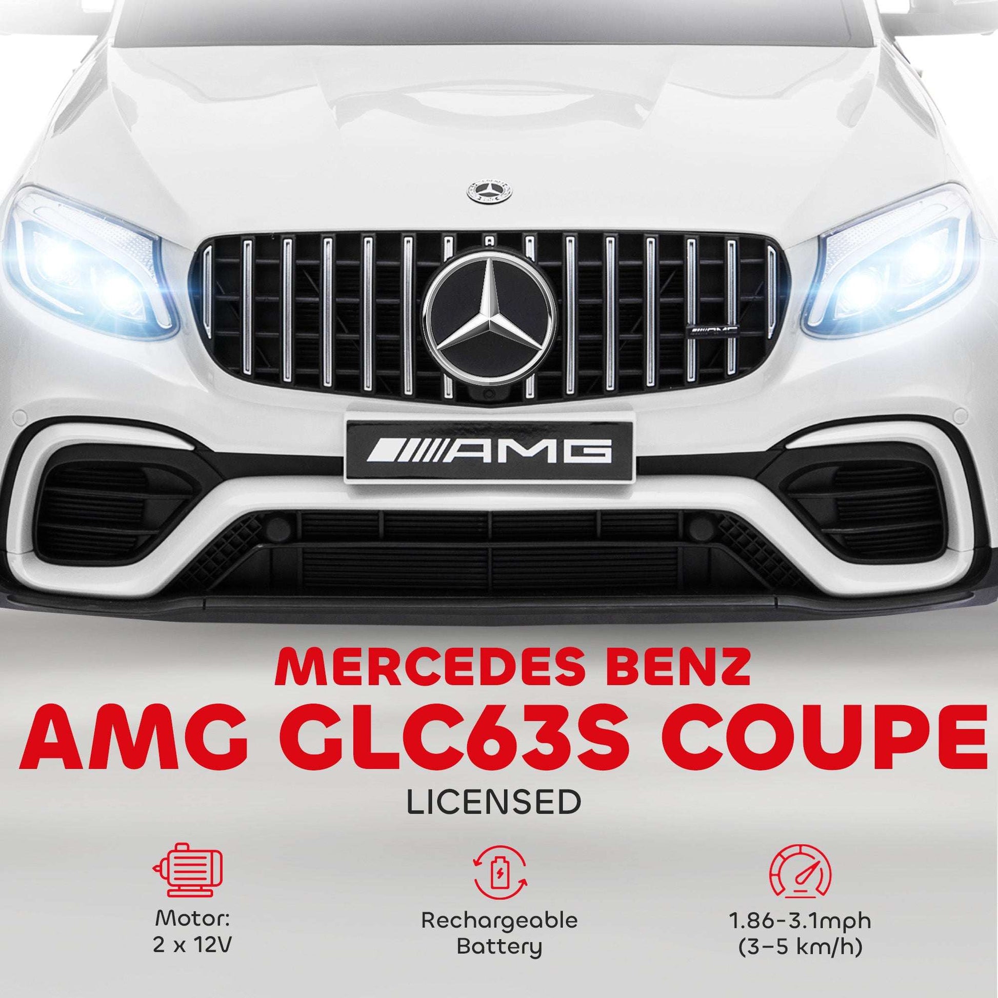 Licensed Mercedes-Benz AMG GLC63S Kids Car - 12V Ride On & Remote 12V Toddler Ride On Car with Remote Cont | Ectron Online