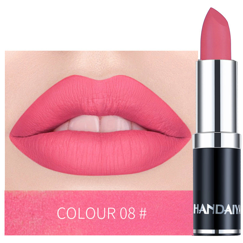Moisturizing lipstick, Colour 08 #, pink tube with HANDAYI logo