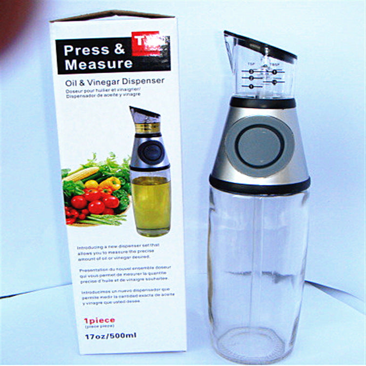 500ml Measurable Glass Oil Bottle – Leakproof Soy Sauce Dispenser 500ml Measurable Glass Bottle Oil Bottle | Ectron Online