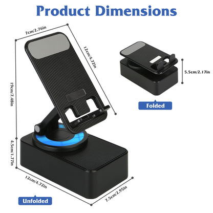 4-in-1 Wireless Speaker & Phone Stand | 5000mAh Power Bank with RGB 1Pc 4 In 1 Foldable Wireless Speaker Pho | Ectron Online