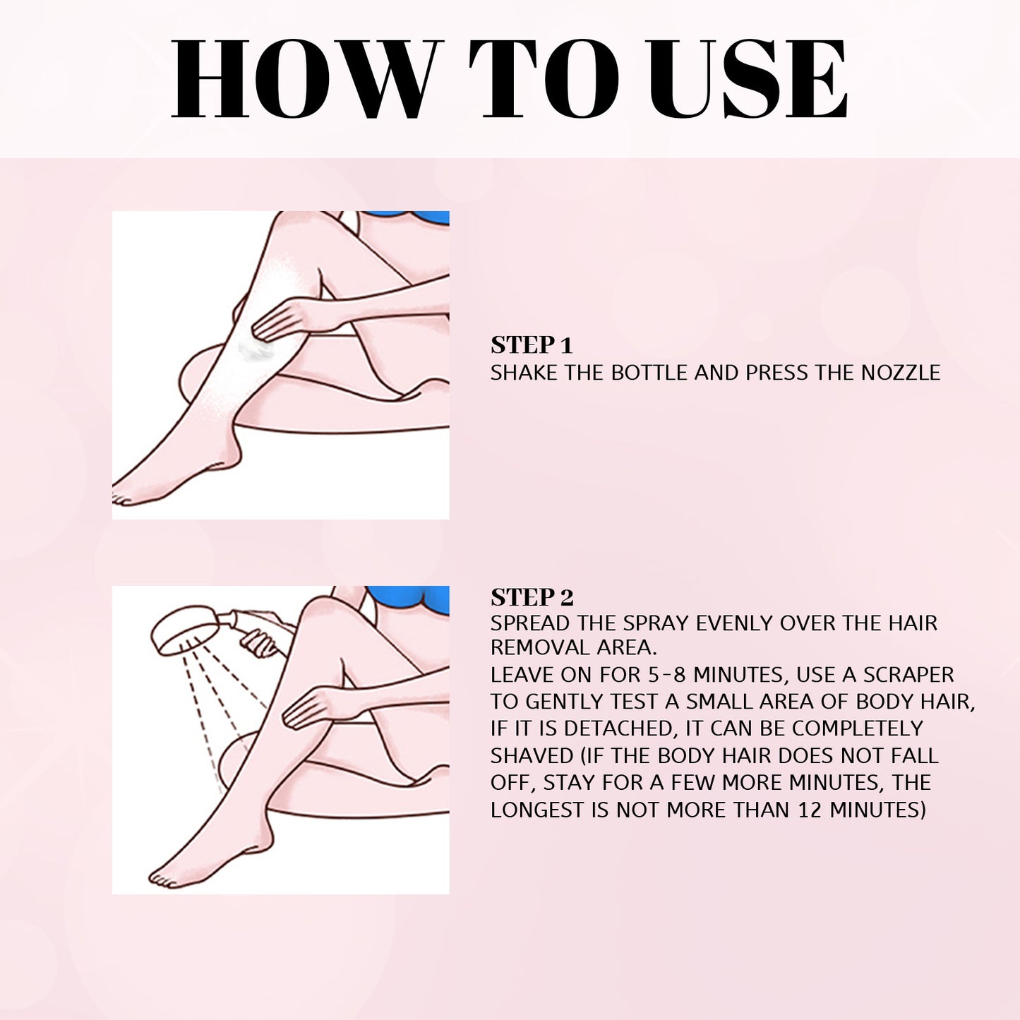 Painless Hair Removal Spray Mousse - Gentle Depilatory Foam for Arms & Legs