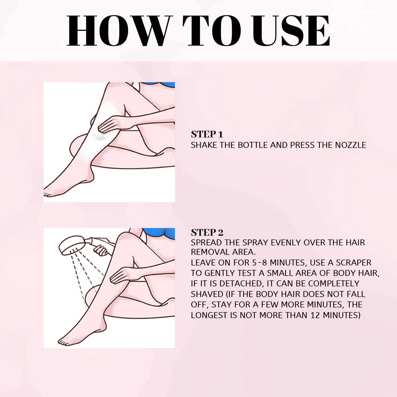 Painless Hair Removal Spray Mousse - Gentle Depilatory Foam for Arms & Legs