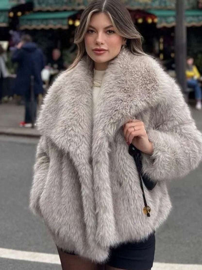 Fashion Plush Outwear Winter Plush Coat | Ectron Online